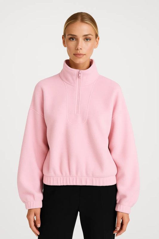 Sherilyn | Women’s Half-Zip Knit Sweater with Stand Collar