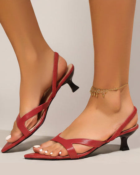 Celeste | Women’s Mesh Pointed Toe Slingback Kitten Heels