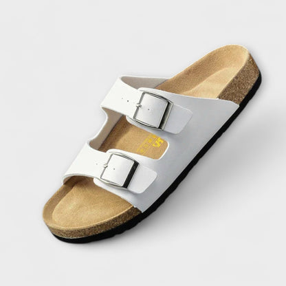 Quincy | Women’s Orthopedic Double Buckle Slide Sandals