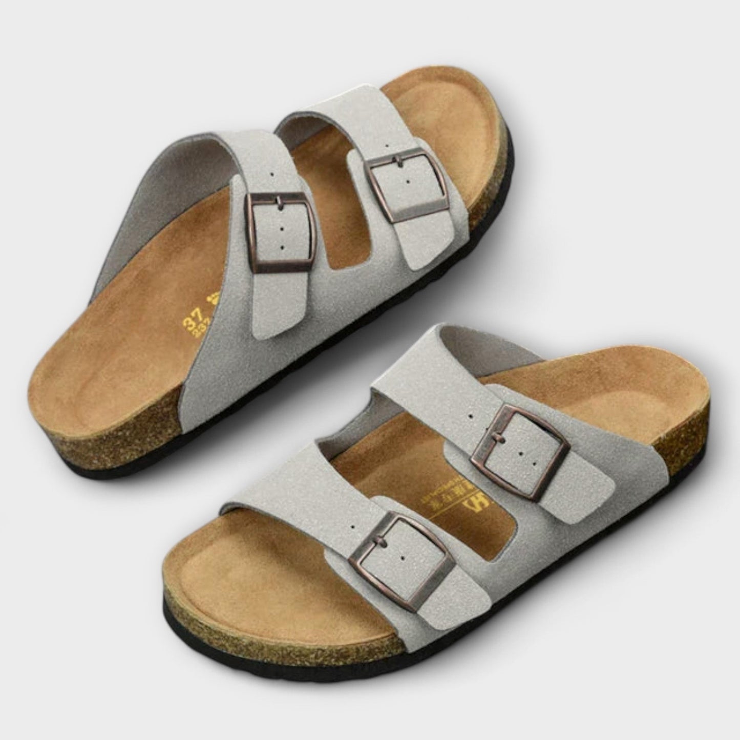 Quincy | Women’s Orthopedic Double Buckle Slide Sandals