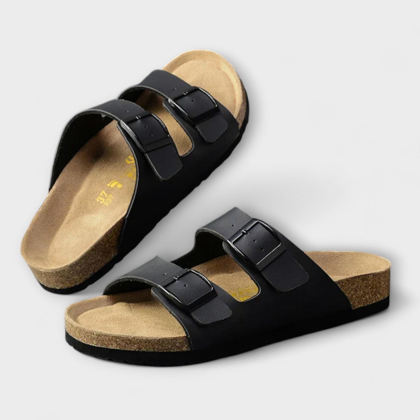 Quincy | Women’s Orthopedic Double Buckle Slide Sandals