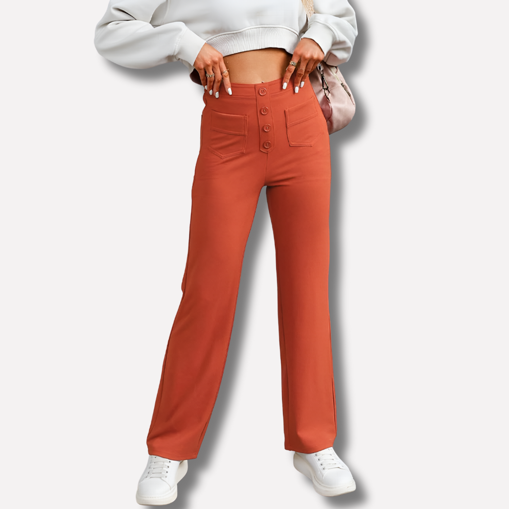 Vera | Women’s High-Waisted Straight-Leg Trousers