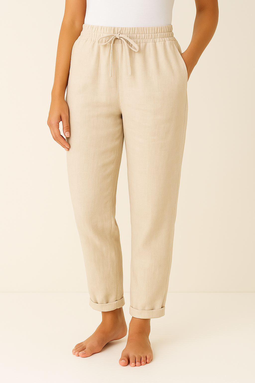 Avery | Women’s Linen-Blend Trousers with Relaxed Fit