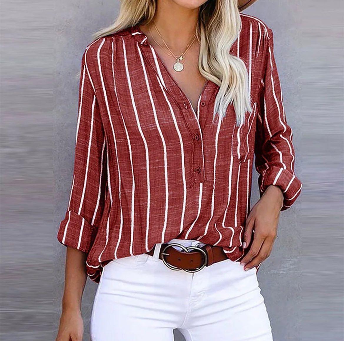 Emily | Women Summer Striped Casual Blouse