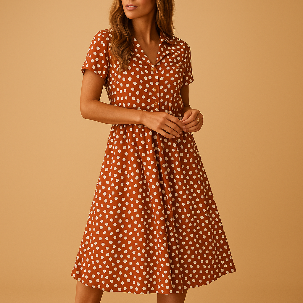 Jolene | Women’s Midi Summer Dress with V-Neck Wrap Front