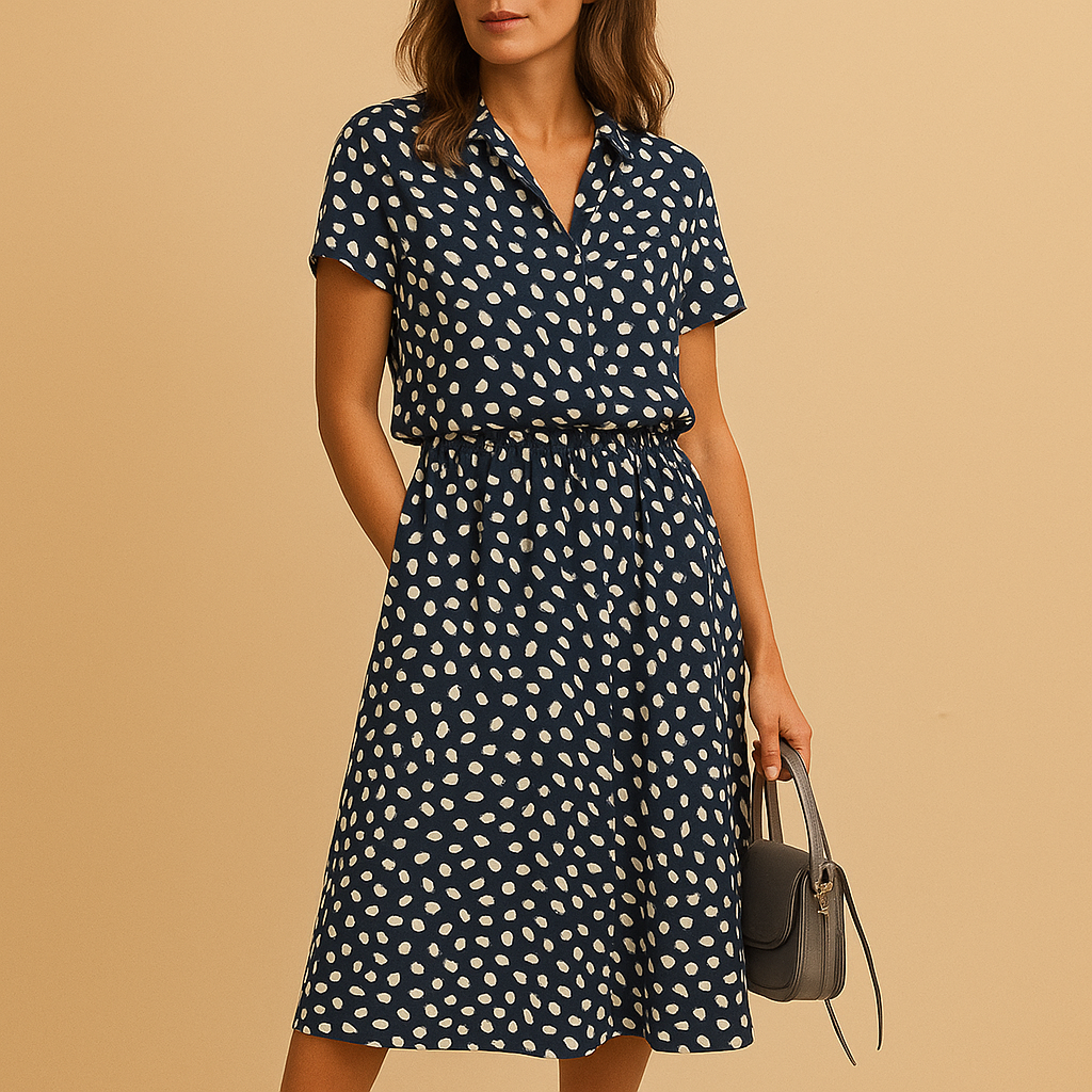 Jolene | Women’s Midi Summer Dress with V-Neck Wrap Front