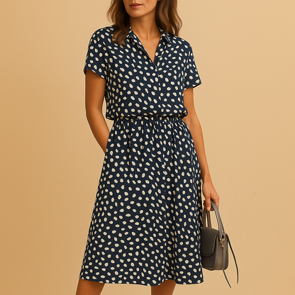 Jolene | Women’s Midi Summer Dress with V-Neck Wrap Front