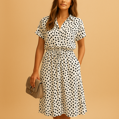 Jolene | Women’s Midi Summer Dress with V-Neck Wrap Front