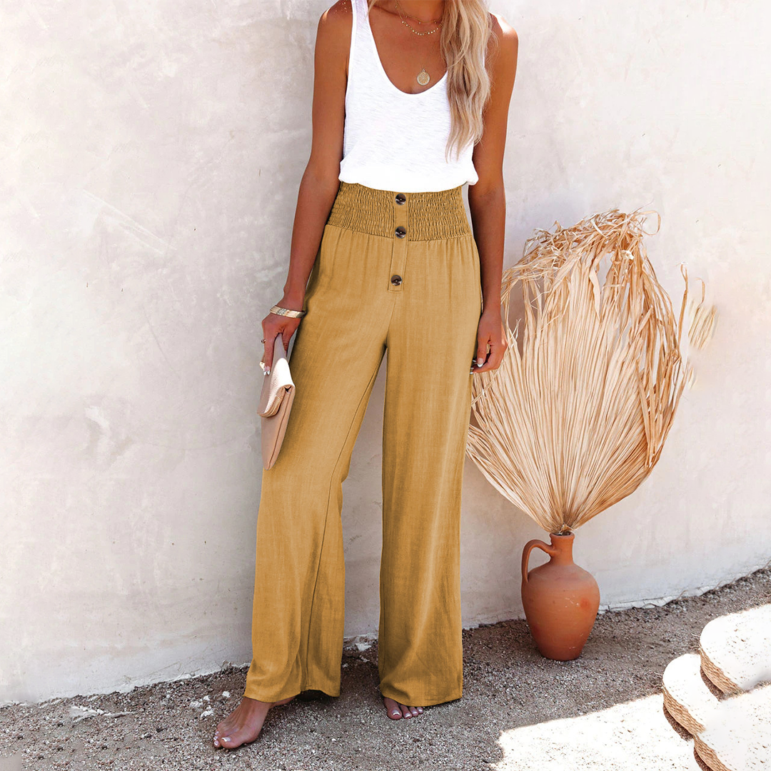 Aubrielle | Women’s Comfortable High Waist Wide Leg Trousers