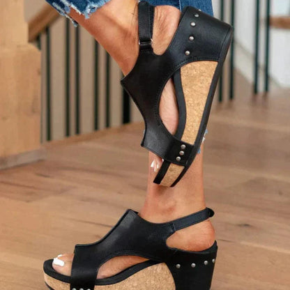 Tansy | Women’s Slip-On Open Toe Wedge Sandals