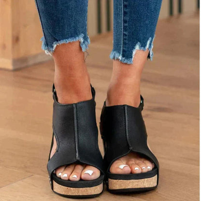 Tansy | Women’s Slip-On Open Toe Wedge Sandals