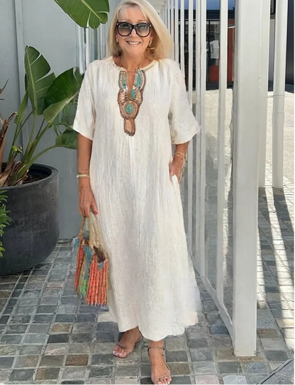 Greta | Women’s Summer Relaxed Maxi T-Shirt Dress