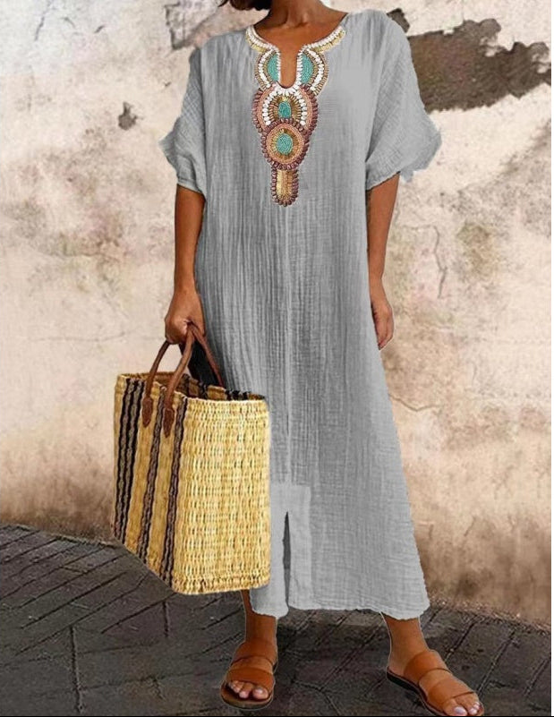 Greta | Women’s Summer Relaxed Maxi T-Shirt Dress