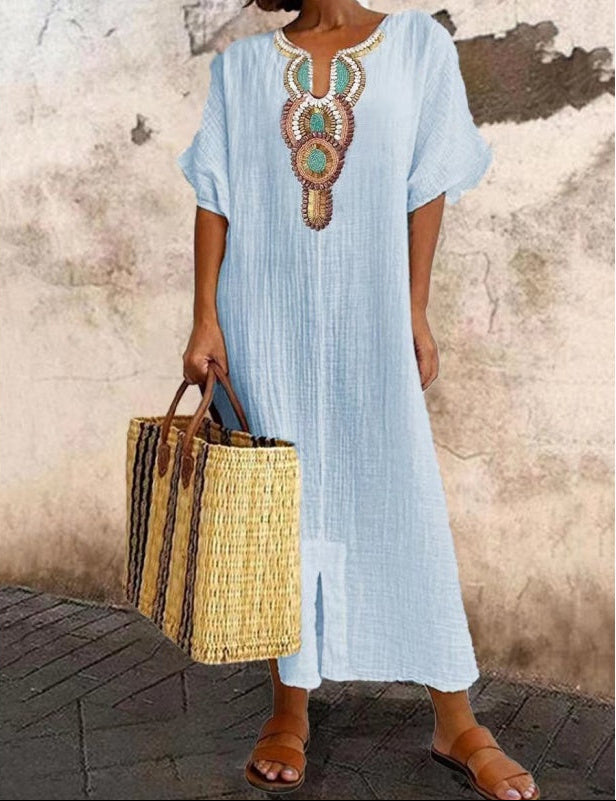 Greta | Women’s Summer Relaxed Maxi T-Shirt Dress