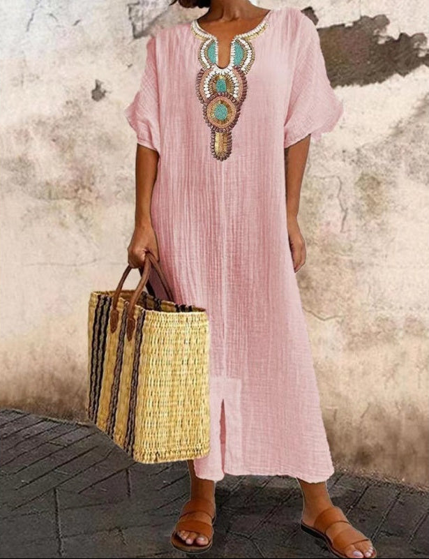 Greta | Women’s Summer Relaxed Maxi T-Shirt Dress