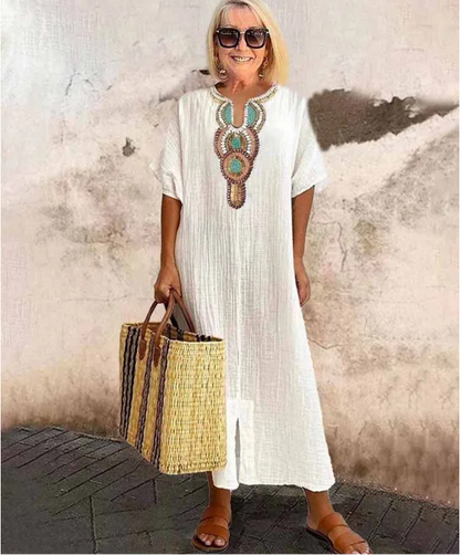 Greta | Women’s Summer Relaxed Maxi T-Shirt Dress