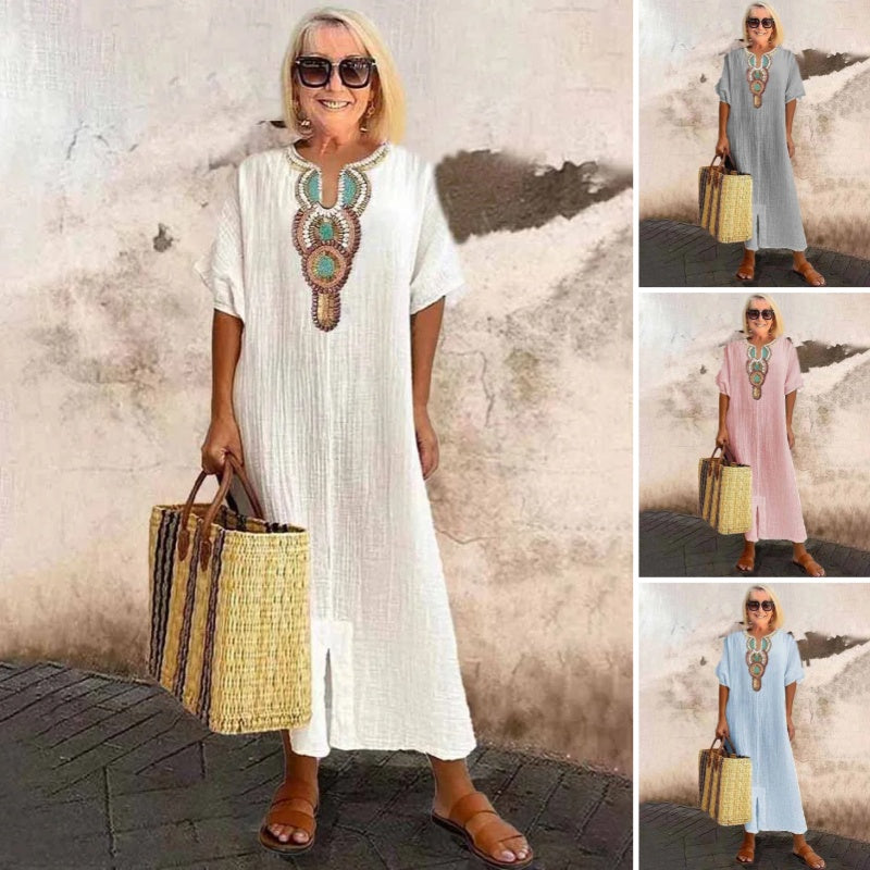 Greta | Women’s Summer Relaxed Maxi T-Shirt Dress