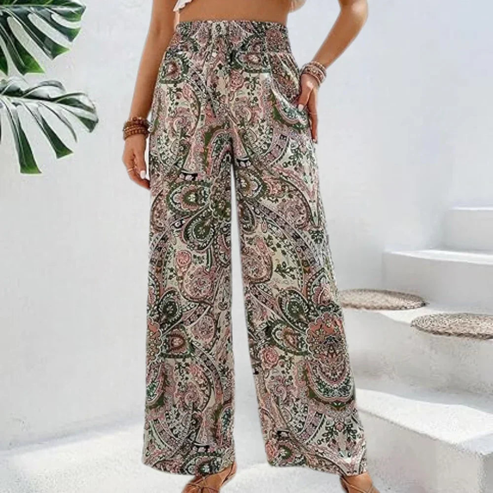 Odessa | Women’s Bohemian Wide-Leg Trousers