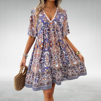 Lyla | Women’s Summer Boho Paisley Mini Dress