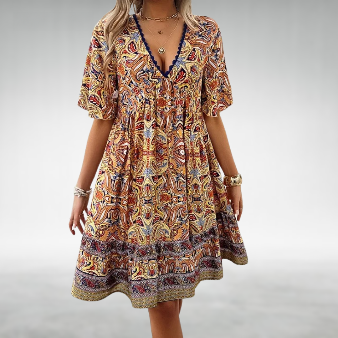 Lyla | Women’s Summer Boho Paisley Mini Dress