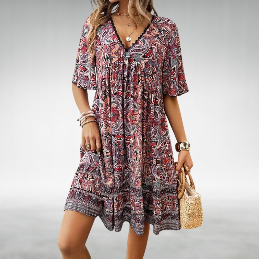 Lyla | Women’s Summer Boho Paisley Mini Dress