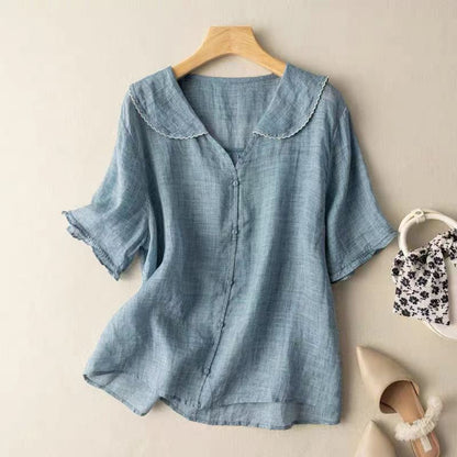 Rosalind | Women’s Soft Linen Spring Blouse
