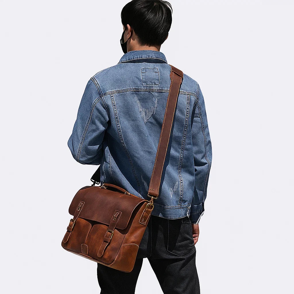 Maldenor | Sac de Travail Classique en Cuir Vegan