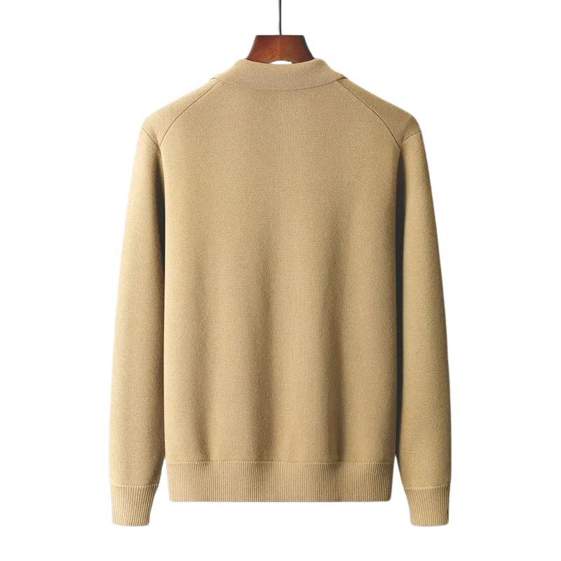 Nathan | Men’s Ribbed Trim Knit Cardigan Jacket