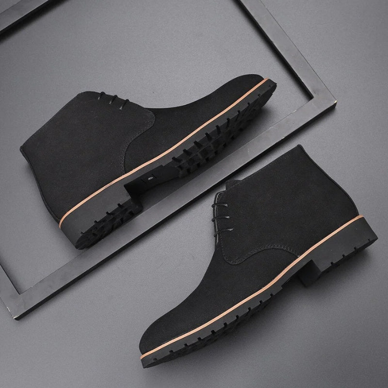 Zian | Men’s Lace-Up Ankle Boots with Rugged Grip Sole