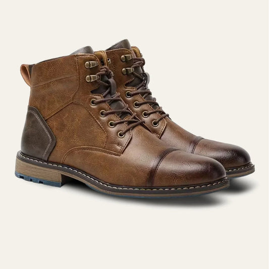 Patrick | Men’s Lace-Up Ankle Boots with Classic Stitch Detailing