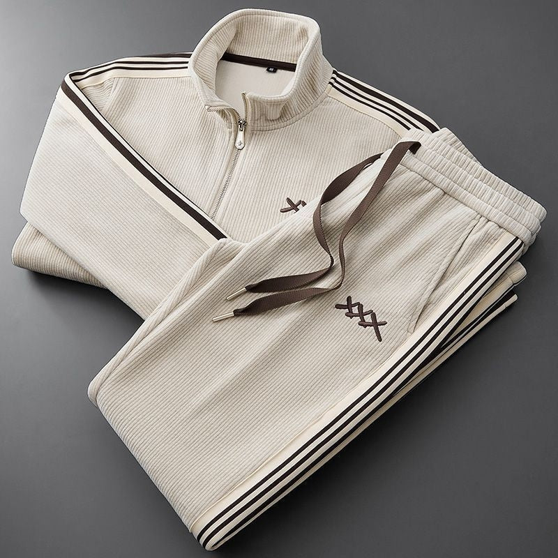 Jasper | Men’s Ribbed Zip-Up Cozy Tracksuit