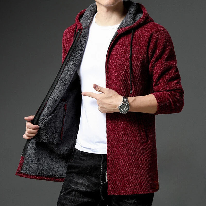 Evan | Men’s Cozy Hooded Knit Zip Cardigan