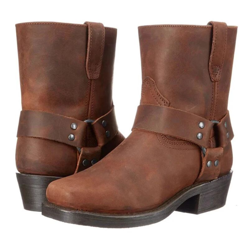 Colton | Men’s Cowboy-Inspired Brown Leather Boots