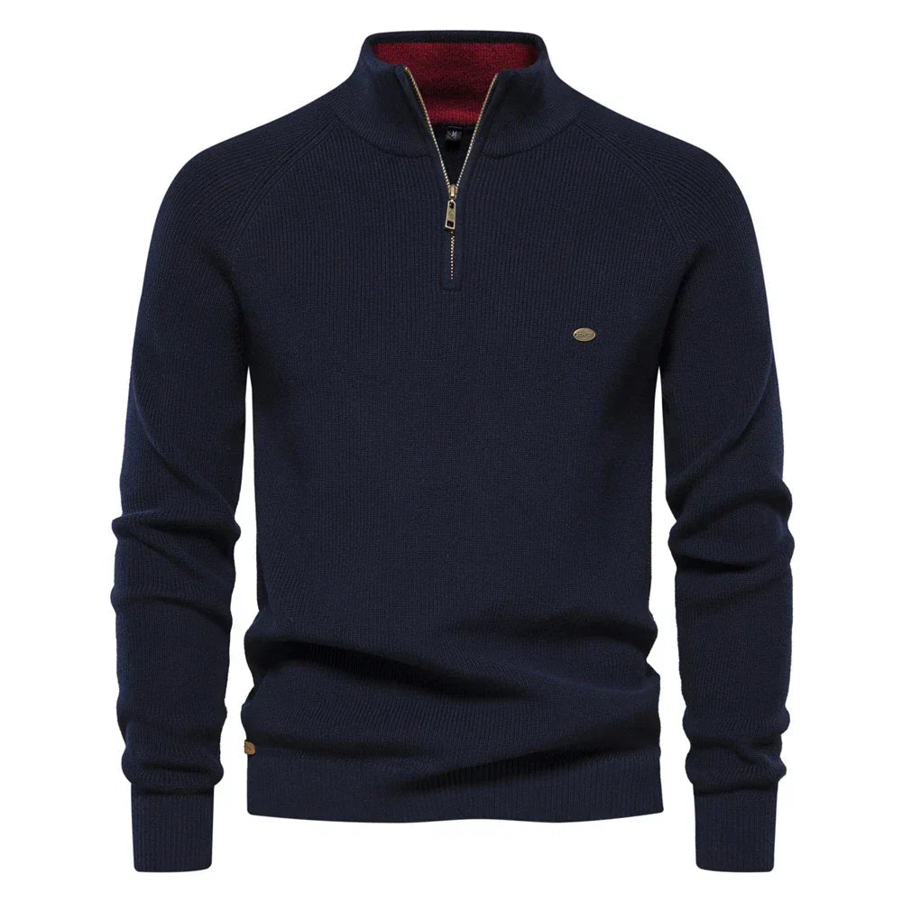 Miles | Men’s Wool Blend Half-Zip Knit Jumper