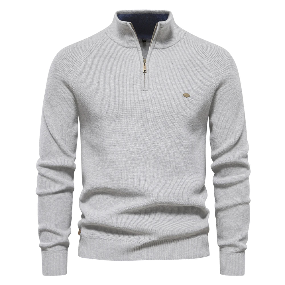 Miles | Men’s Wool Blend Half-Zip Knit Jumper