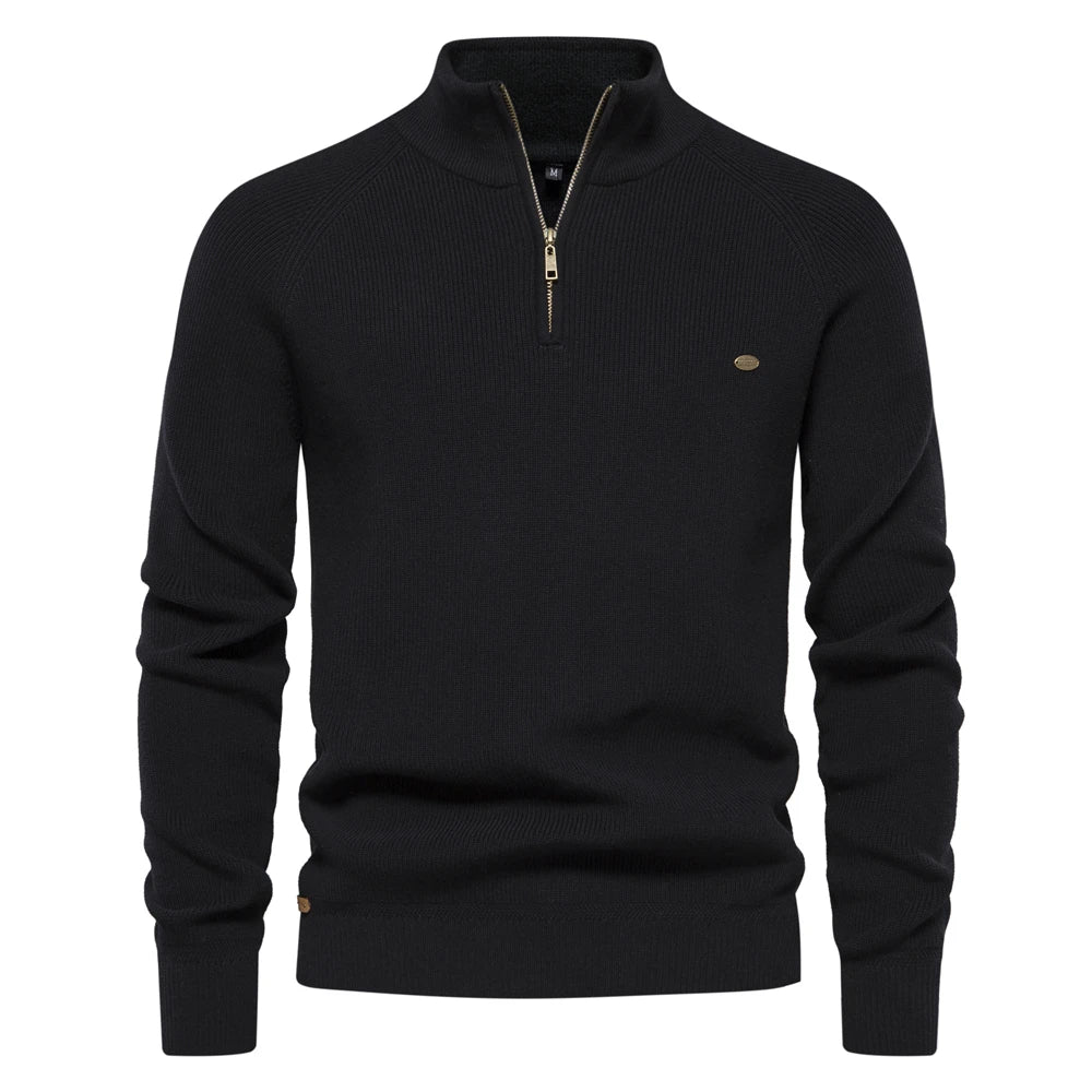 Miles | Men’s Wool Blend Half-Zip Knit Jumper