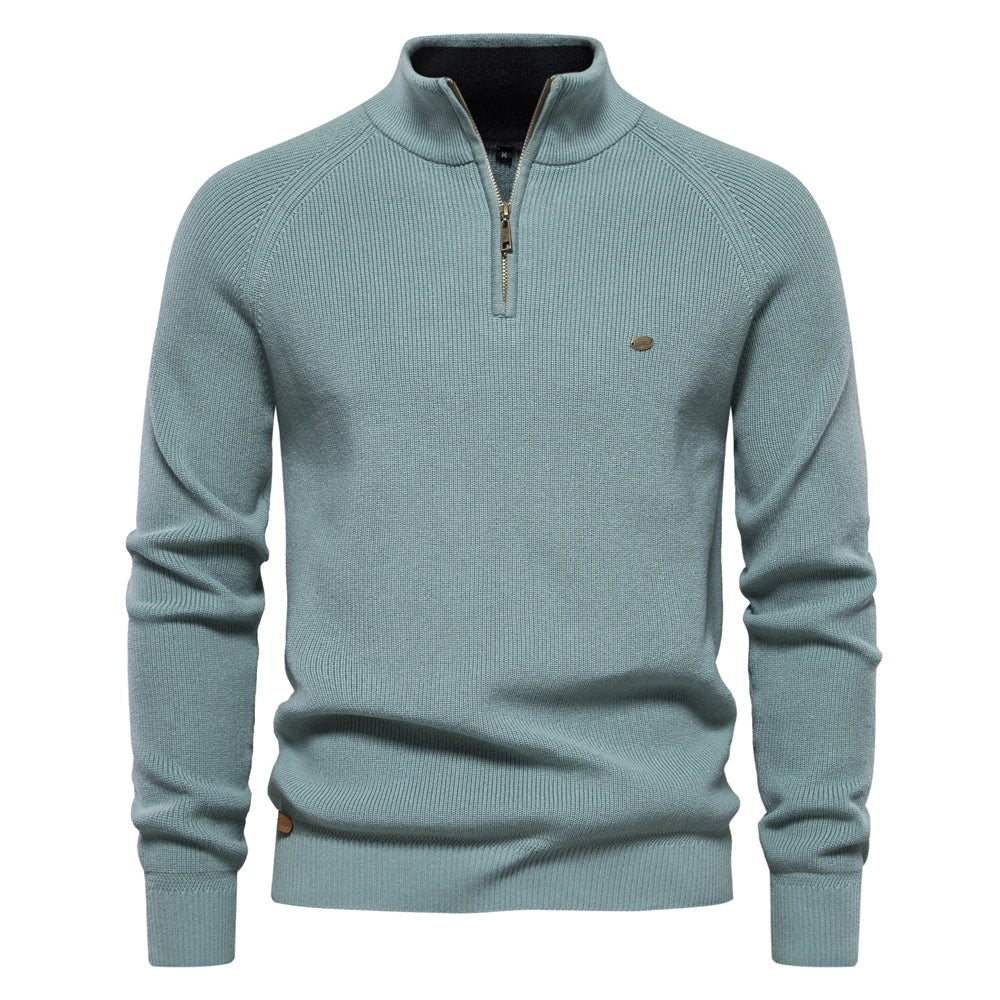 Miles | Men’s Wool Blend Half-Zip Knit Jumper