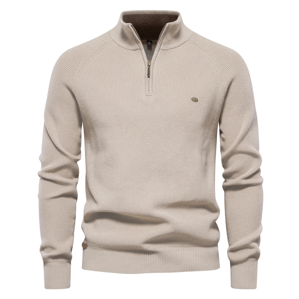 Miles | Men’s Wool Blend Half-Zip Knit Jumper