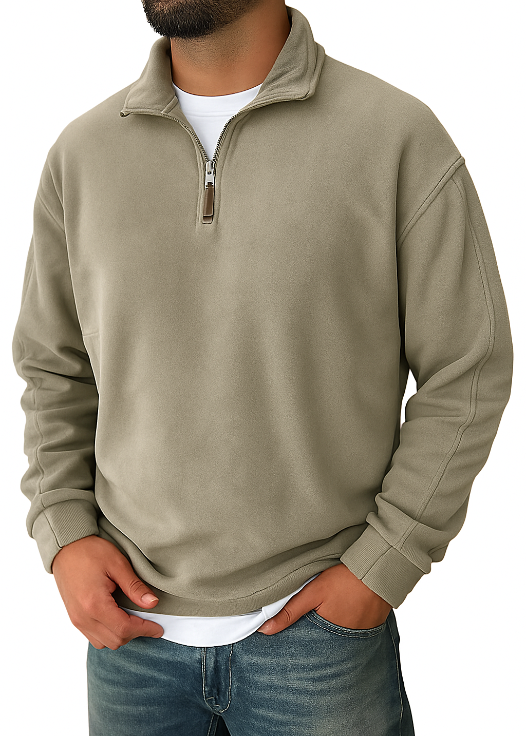 Levi | Men’s Retro Fleece Half-Zip Pullover Sweater