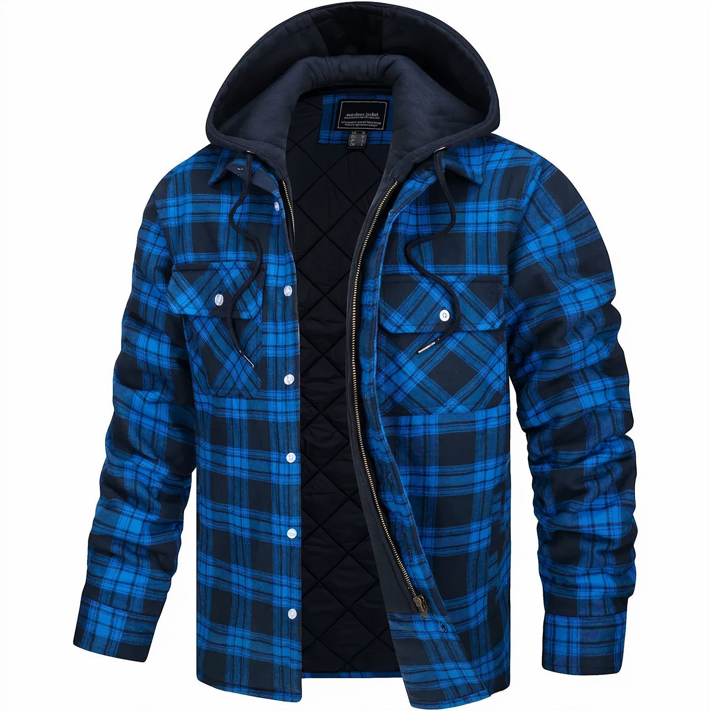 Howl | Men’s Quilted Check Patterned Hoodie