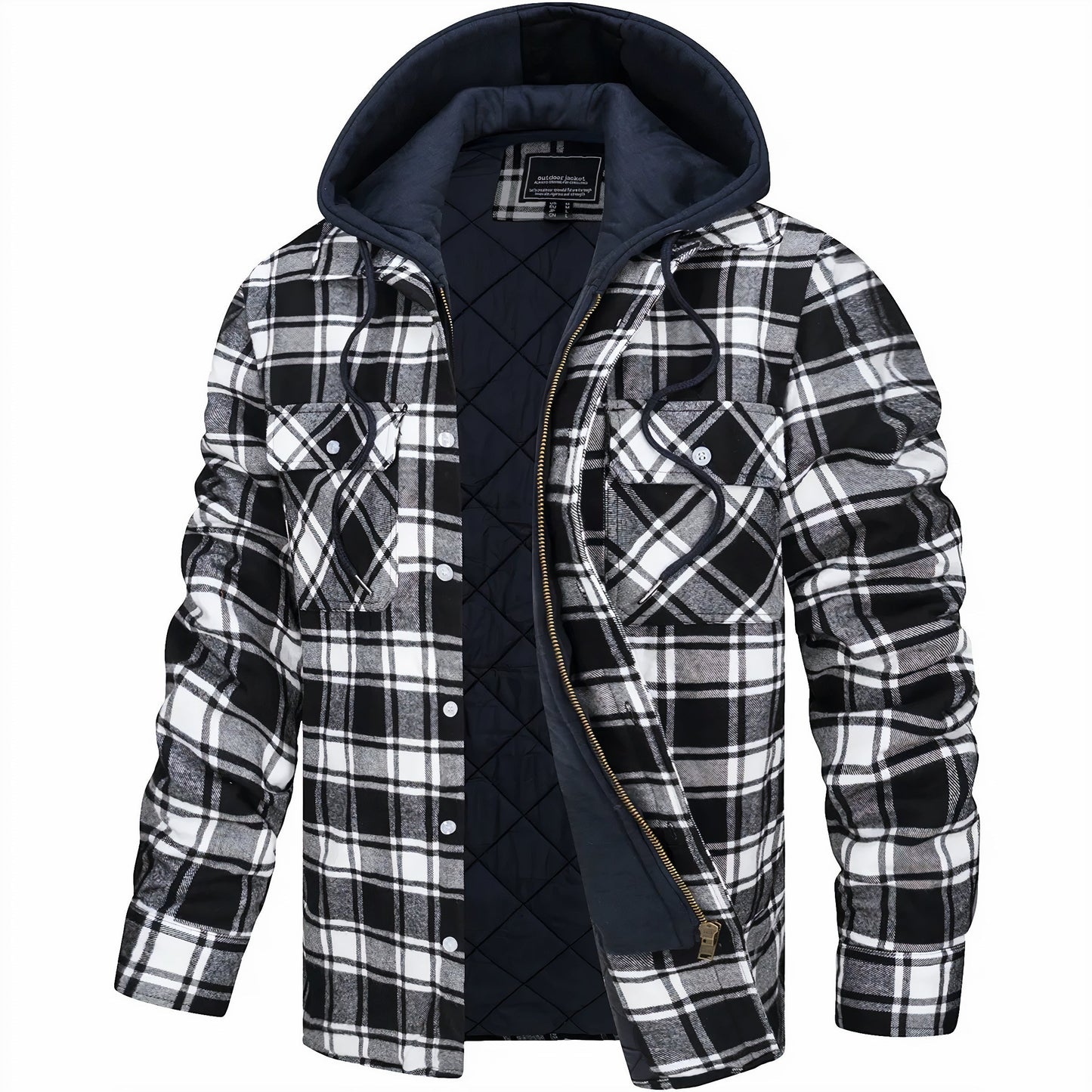 Howl | Men’s Quilted Check Patterned Hoodie