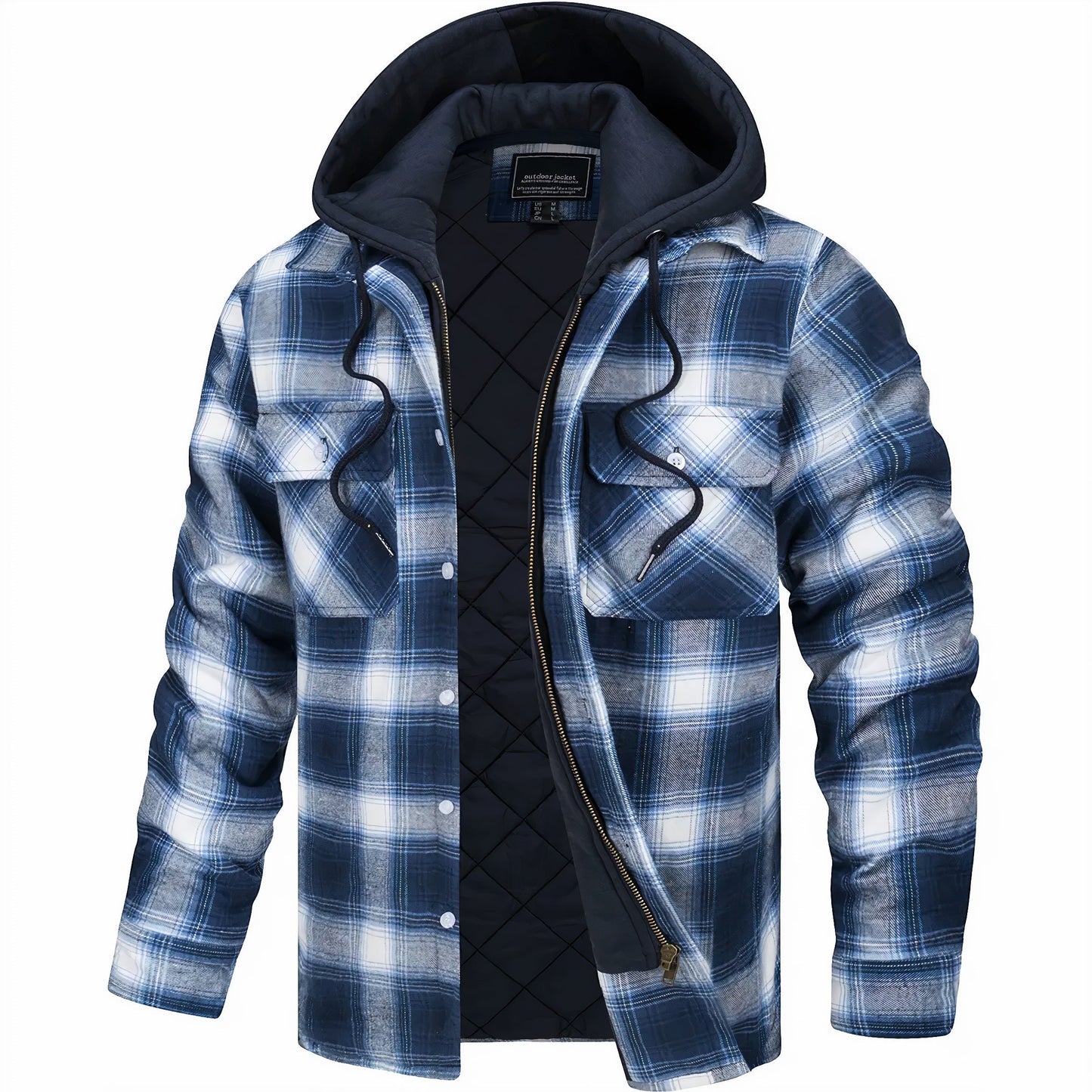 Howl | Men’s Quilted Check Patterned Hoodie