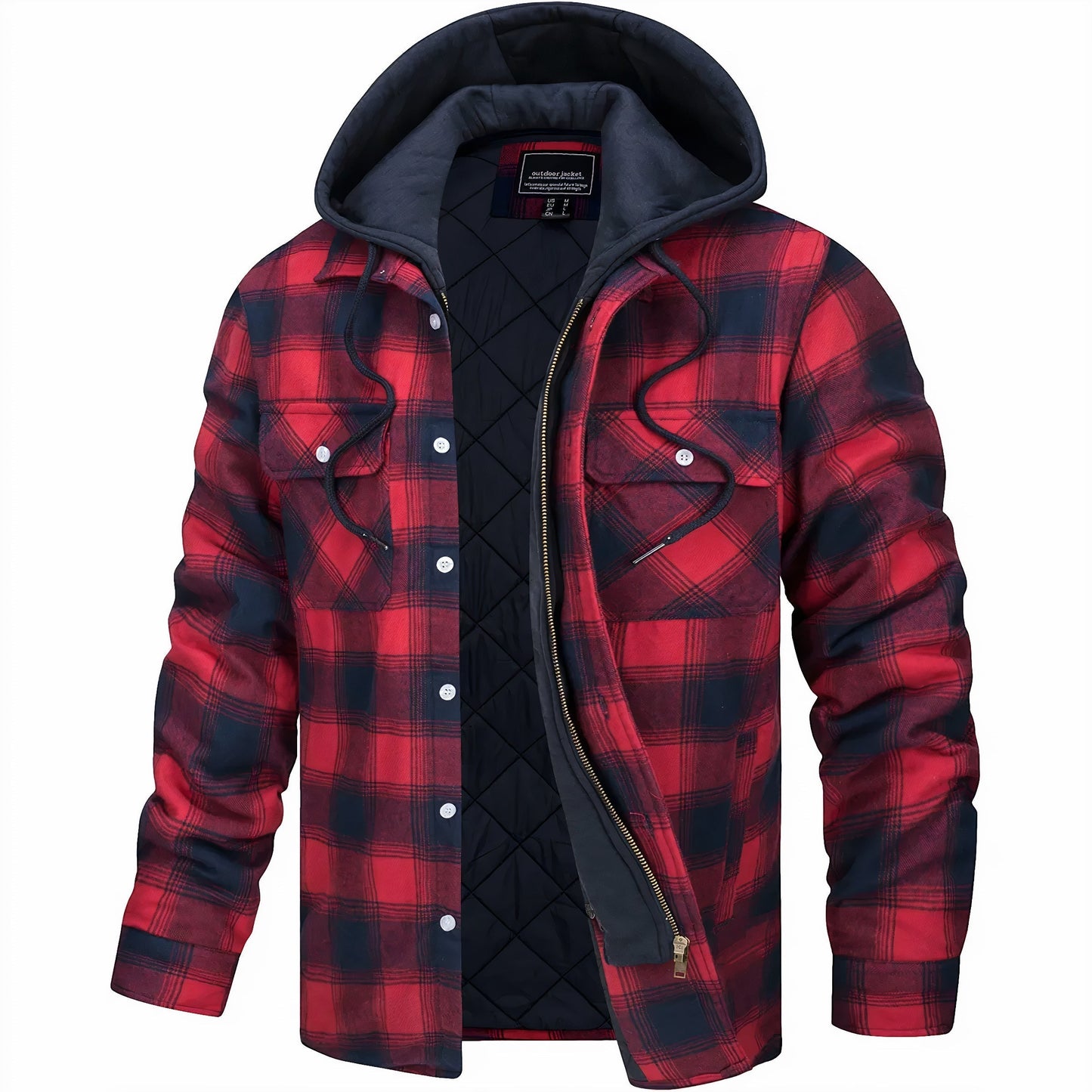 Howl | Men’s Quilted Check Patterned Hoodie