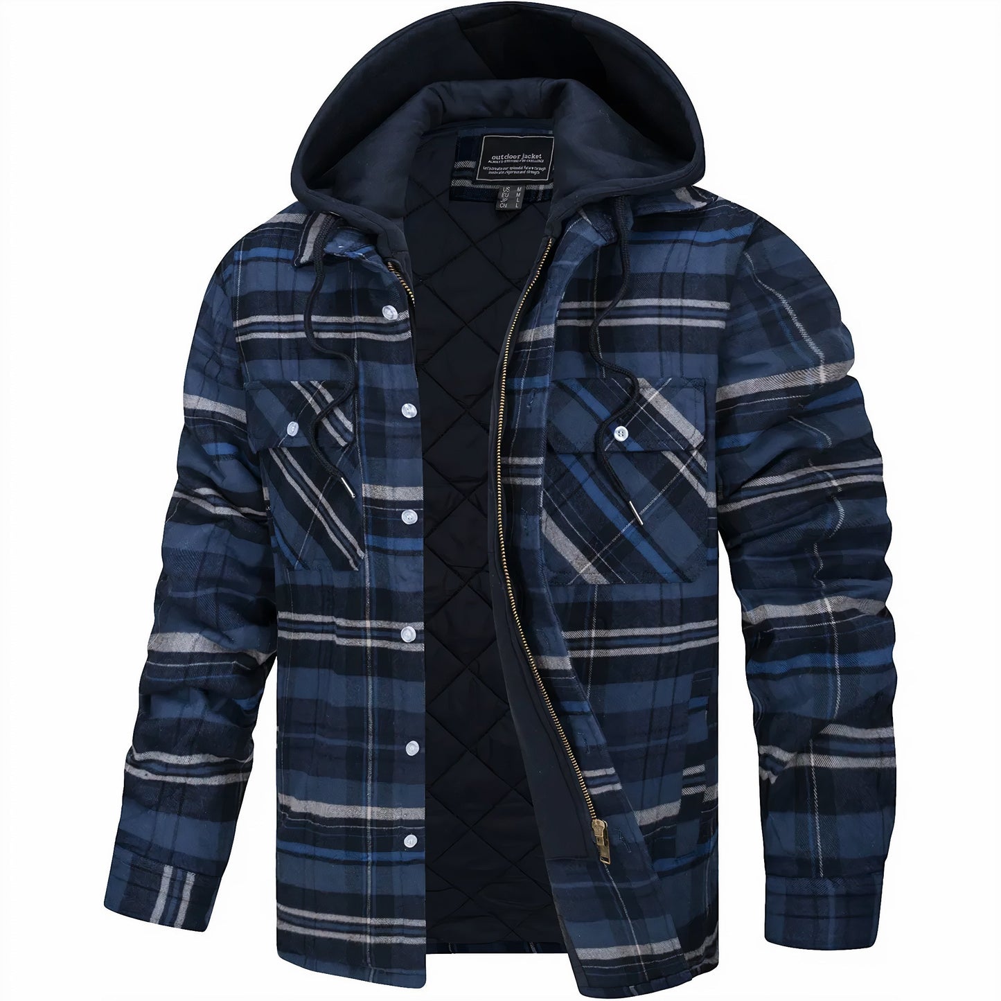 Howl | Men’s Quilted Check Patterned Hoodie