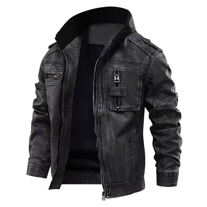 Dante | Men’s Vintage Biker Jacket with Functional Pockets