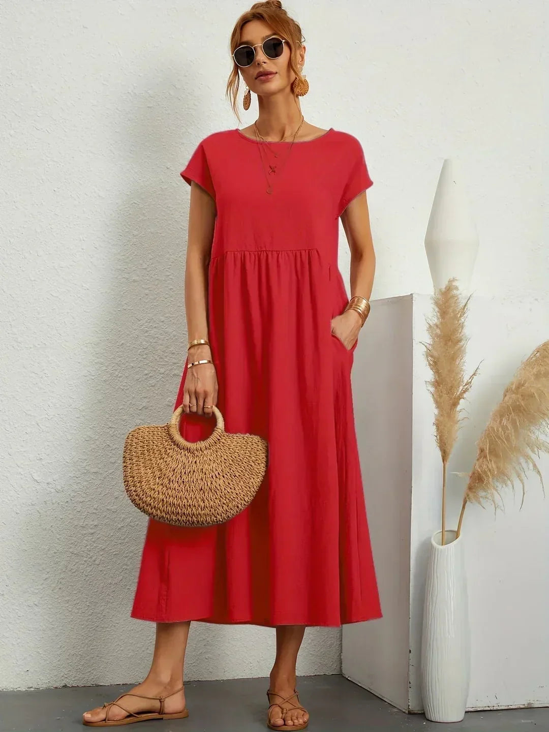 Edwina | Women’s Relaxed Modern Spring Midi Dress