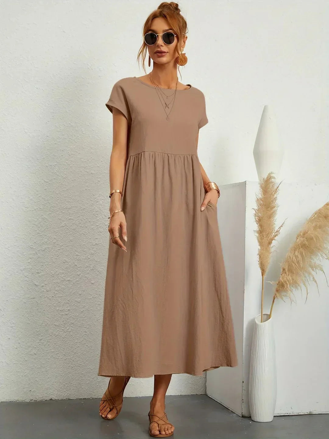 Edwina | Women’s Relaxed Modern Spring Midi Dress