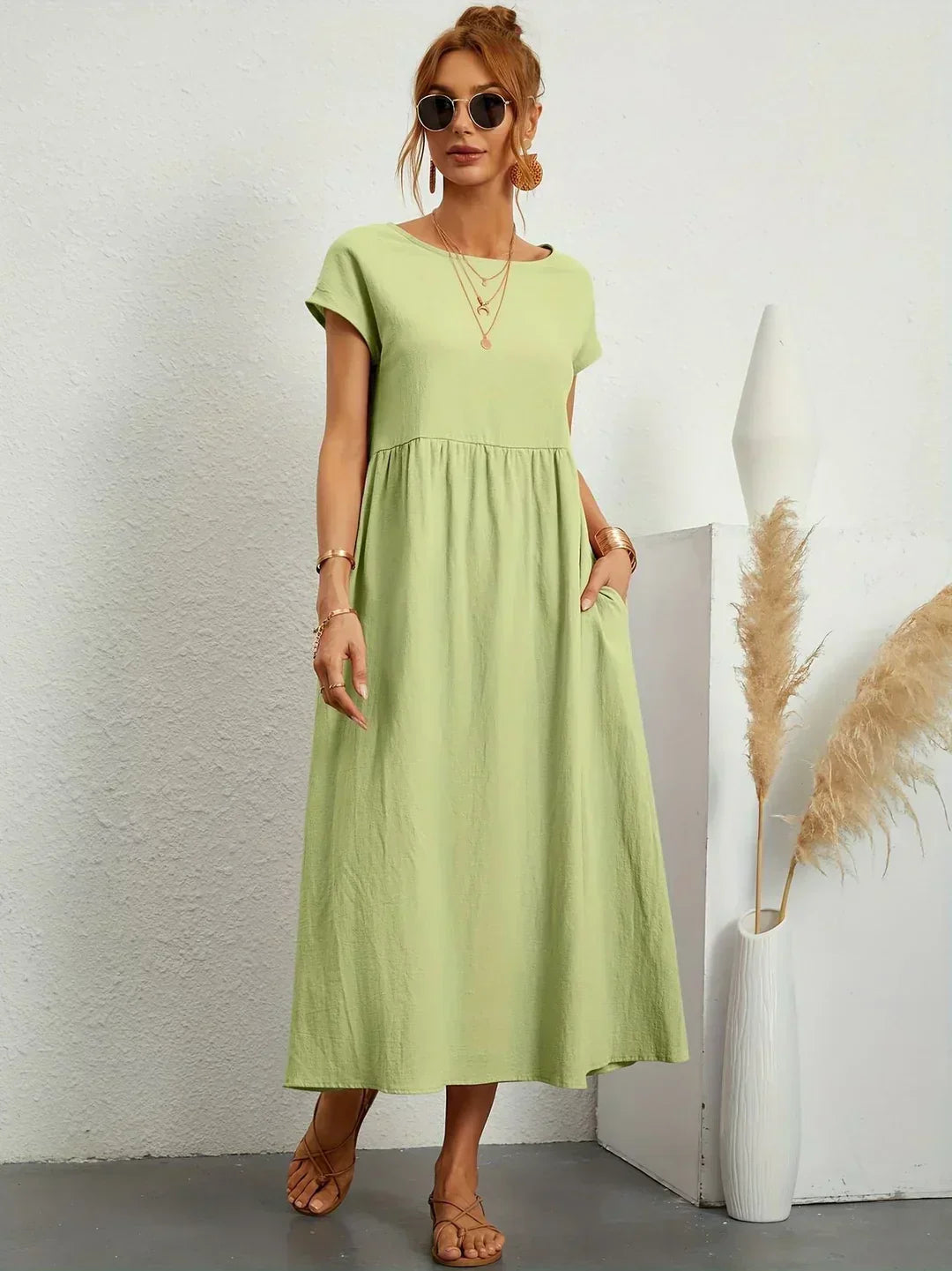 Edwina | Women’s Relaxed Modern Spring Midi Dress