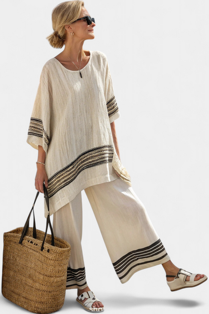 Saylor | Women’s Relaxed Loungewear Top & Wide-Leg Pants Set