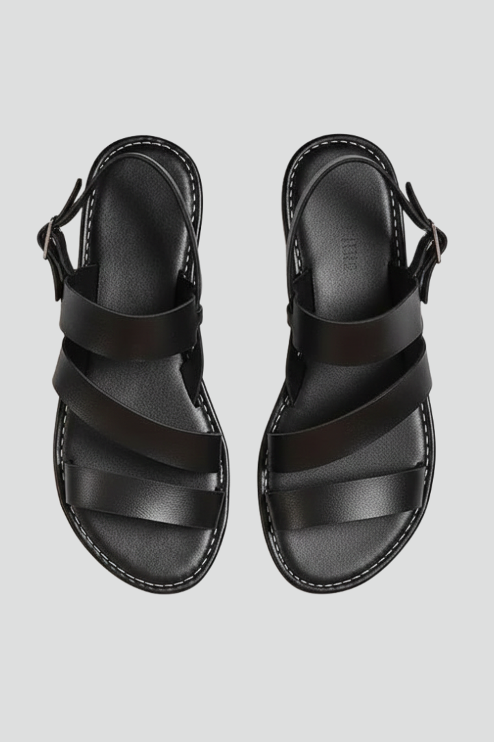 Jessica | Women’s Minimalist Double Strap Flat Sandals